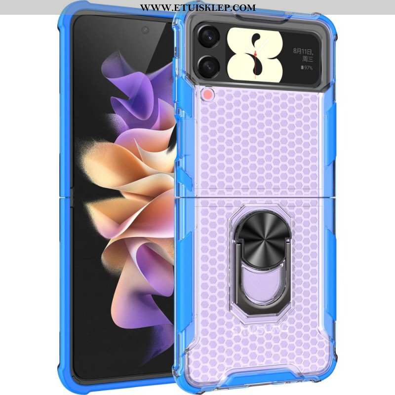 Futerały do Samsung Galaxy Z Flip 4 Etui Folio Plaster Miodu Ze Wspornikiem Pierścienia